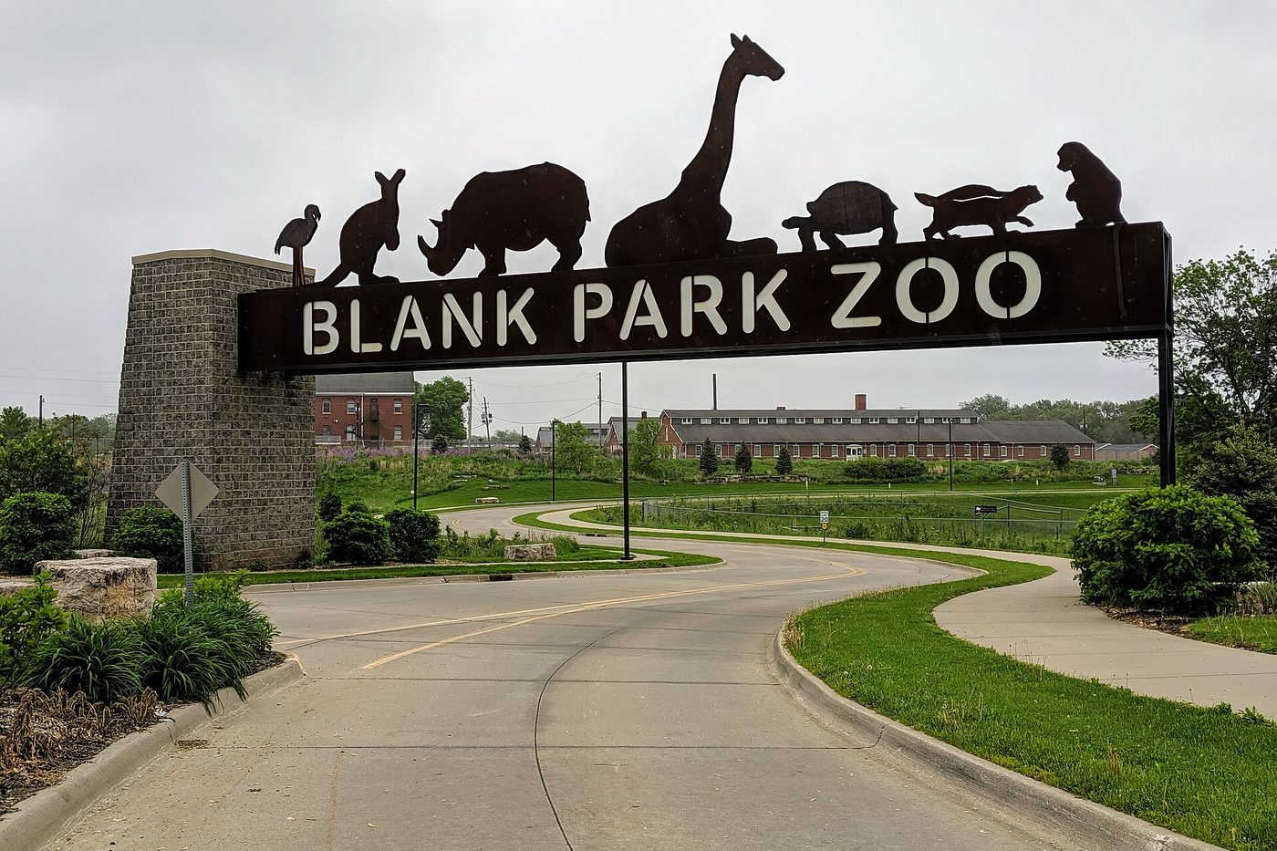 The entrance to Blank Park Zoo in south Des Moines